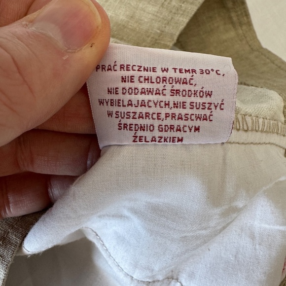 Carry‎ Women's XL Linen Blend Preppy Beach Shorts Greenish-Beige Festival Summer - Picture 8 of 13